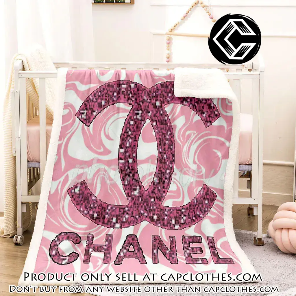 Chanel pinky luxury brand premium blanket fleece home decor cc4403803